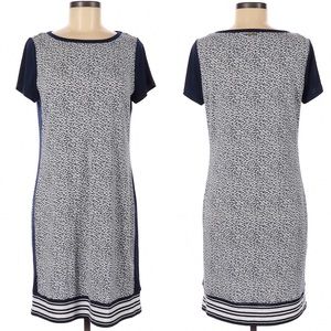 MICHAEL Michael Kors Navy Printed Shift Dress | Size Medium